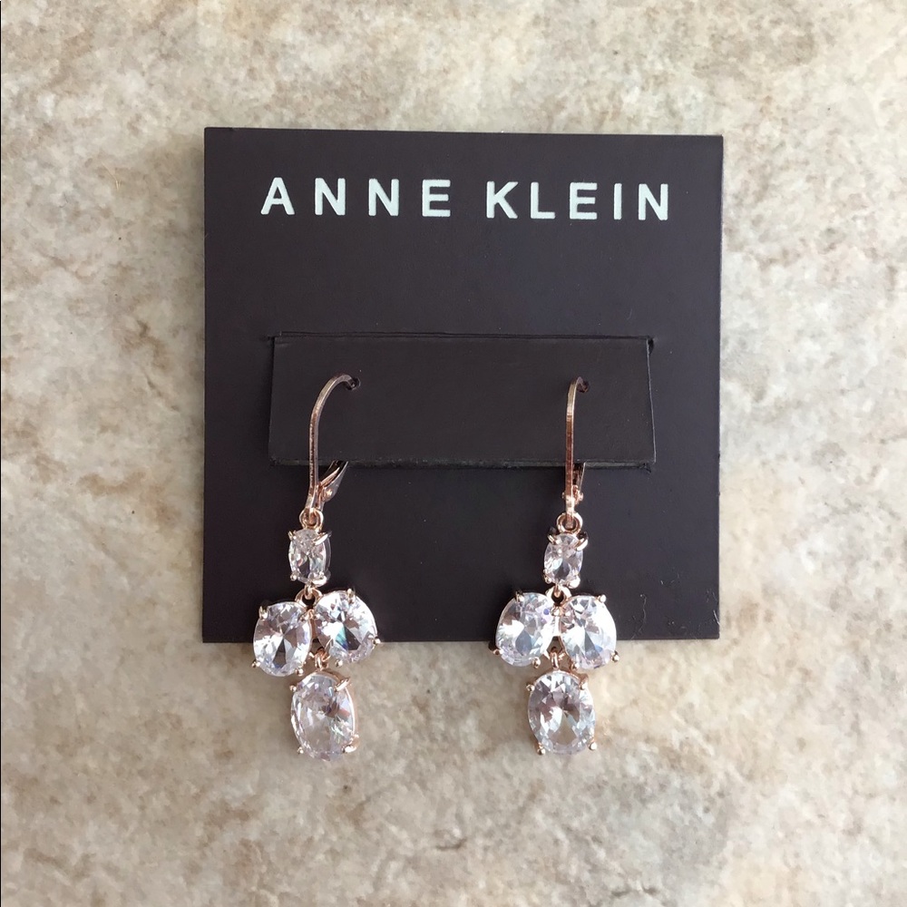 ANNE KLEIN Rose Gold Drop Earrings